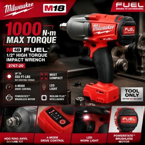 Kit de Herramientas Eléctricas Inalámbricas <span class=keywords><strong>Milwaukee</strong></span> <span class=keywords><strong>M18</strong></span> M12 sin Escobillas: Taladro, Amoladora, Sierra, Destornillador, Llave de Trinquete, Kit Completo para Construcción y Bricolaje - Product Image 2