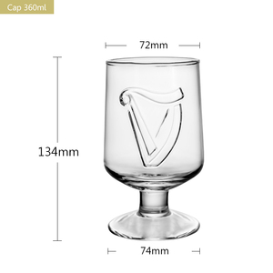 Copa <span class=keywords><strong>de</strong></span> Cerveza con Tallo <span class=keywords><strong>de</strong></span> 360 ml, con Patrón <span class=keywords><strong>de</strong></span> Arpa en Relieve, Estilo <span class=keywords><strong>Guinness</strong></span>, para Cerveza Stout, para Bar, Hogar, Venta al por Mayor - Product Image 6