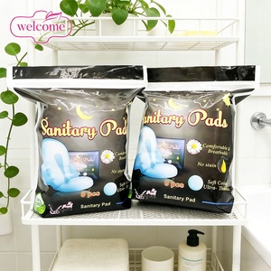 Envío Gratis, Artículo de Venta al por Mayor de Alibaba, Fábrica OEM ODM, Marca Privada, Toalla Sanitaria Ecológica, Toalla Sanitaria Orgánica con Alas - Product Image 4