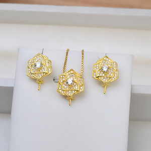 Accessoire de boucle d'oreille en argent S925, JG5334, boucle d'oreille à pampilles, longue, 8-14 perles, ornement d'oreille creux pour la fabrication de bijoux DIY - Product Image 5