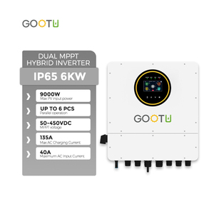 ระบบพลังงานแสงอาทิตย์แบบไฮบริด GOOTU เฟสเดียว IP65 ขนาด 6KW 230Vac MPPT WiFi 6KW รองรับการเชื่อมต่อแบบขนาน สำหรับระบบพลังงานภายในบ้าน - Product Image 2