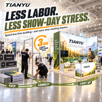 TIANYU a mené l'exposition modulaire de cabine de caisson lumineux acrylique d'affichage de produit d'exposition