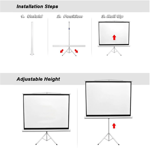 Tripod Màn Hình Máy Chiếu 16:9/4:3/1:1 60-120 Inch Nhà Máy OEM ODM Giá Rẻ Giá Matte Coating 4K HD Hiển Thị Chiếu - Product Image 6