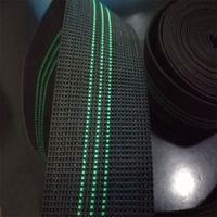 Ceinture extensible de meubles de sangle élastique de sofa durable rayé vert fort en petits pains