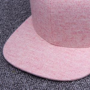 Custom Hip Hop Performance Outdoor Sporty 50% Wool Herringbone Fabric Autumn Winter 6 Panel Mid Profile Flat Bill Hat - Product Image 3