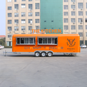 Chammp Vintage Food Trailer Food Kar Op Wielen Mobiele Aanhangwagen Carritos De Comida Rapida Koffie Stand Kiosk Volledige Keuken - Product Image 2