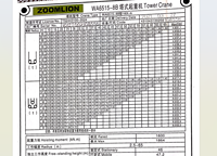 Zoomlion WA6515 utilisé grue à tour 65m avec 10 tonnes 5 tonnes 8 tonnes 16 tonnes capacités seconde main Topless boîte de vitesses grue à tour