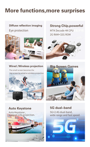 Yinzam X5 LED 3D compatible con proyector 1080P FHD, 1600 lúmenes ANSI Smart Home Video Projecteur con enfoque automático Keystone <span class=keywords><strong>Android</strong></span> <span class=keywords><strong>11</strong></span> - Product Image 5