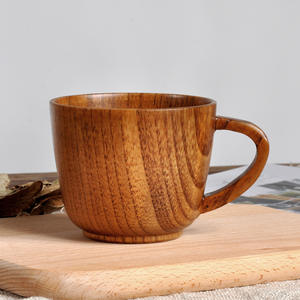 Tasse créative en bois de jujube avec poignée pour usage quotidien – Idéale pour le thé, le café, l'eau et le lait - Product Image 2