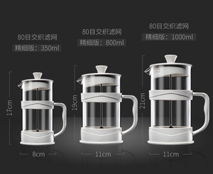 Home Presse française Théière en verre Presse manuelle <span class=keywords><strong>Filtre</strong></span> tasse Pot d'infusion froide <span class=keywords><strong>Cafetière</strong></span> manuelle - Product Image 6