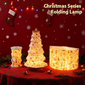 Lampada a Libro Pieghevole Natalizia LED all'Ingrosso per Decorazioni Festive Lanterne di Carta Riutilizzabili Magiche che Esprimono lo Spirito Natalizio - Product Image 4