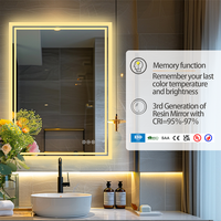 28x36 "SAA certifié illuminer LED rétroéclairé salle de bain miroir Rectangle gradation débuée éclairé mural miroir de courtoisie