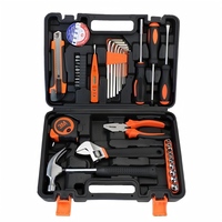 Juego de Herramientas Manuales Básicas Esenciales para el Hogar con Caja de Herramientas de Plástico, Kit de Reparación General para el Hogar, Garaje, Oficina, Dormitorio, Bricolaje, Venta al por Mayor, OEM
