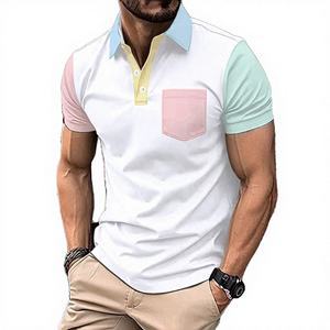 Camiseta de Manga Corta con Bolsillo y Estampado Personalizado para Hombre, Cuello Grueso, 100% Algodón, Tejido Pesado, Corte Regular, Cuello Tejido Antiarrugas - Product Image 5