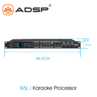 Système audio métallique 3 canaux ADSP K6L avec connectivité coaxiale, optique et USB, et télécommande pour usage domestique/KTV