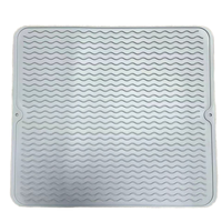 Tapis de table carré moderne en silicone, résistant à la chaleur, antidérapant, pour égouttoir de cuisine, pliable, écologique, épaisseur 10 mm, diamètre > 600 mm