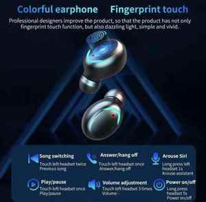 Giá thấp nhất F9 5C không thấm nước TWS điện thoại ngân hàng điện thể thao chơi game in-ear LED hiển thị không dây Bluetooth Tai nghe Headphone Earbuds - Product Image 2