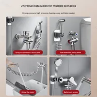 Pistolet de rinçage moderne en acier inoxydable pour toilettes et salles de bains Robinet d'hôtel en plein air avec accessoire de pommeau de douche