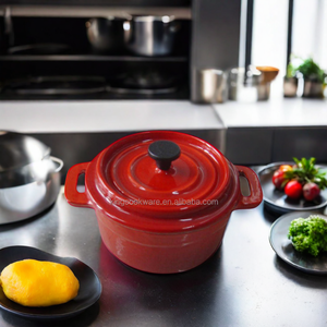 Casserole <span class=keywords><strong>en</strong></span> <span class=keywords><strong>fonte</strong></span> colorée de 10cm pour four hollandais à prix réduit - Product Image 2