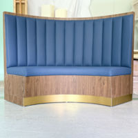 Cabine de restaurant avec fonction de tiroir Fond Coussin en acier inoxydable Dossier en cuir PU Design de mode Restaurant Cabine simple