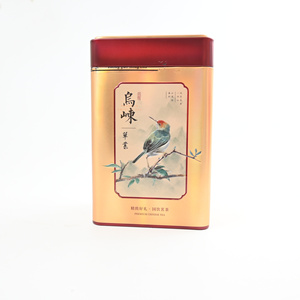 Rectangular Tinplate Tea Can Airtight <b>Metal</b> Packaging <b>Box</b> Lacquered Tin Container Custom Silk Screen Printing for Tea Coffee - Product Image 4