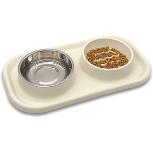 Vente en gros d'usine, bols doubles pour animaux de compagnie en acier inoxydable écologiques, bols pour nourriture et eau pour chiens - Product Image 1