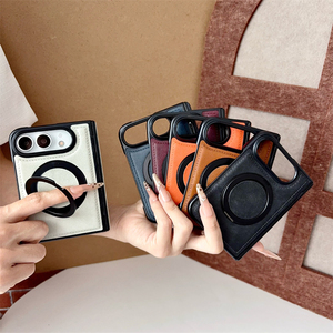 Funda Protectora de Cuero con Soporte Magnético Giratorio Estilo Ejecutivo para iPhone Duo Apple 18 Fold, Resistente a Impactos - Product Image 4