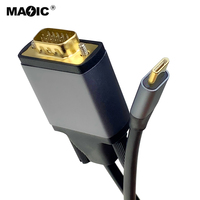 Neues Design 1,8 M 6FT vergoldeter USB C zu VGA Adapter Typ C zu VGA Kabel für Monitor Desktop und Projektor
