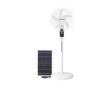 Pureview điện năng lượng mặt trời Powered DC ngoài trời có thể sạc lại sàn/Quạt trần có thể điều chỉnh chiều cao khách sạn hộ gia đình sử dụng vật liệu nhựa - Product Image 2