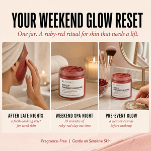 <span class=keywords><strong>Maschera</strong></span> Viso Purificante all'Argilla Rossa e Melograno con Caolino, Etichetta Privata OEM, per Pelli Sensibili, Cura del Viso, Maschere di Fango per la Skincare - Product Image 6