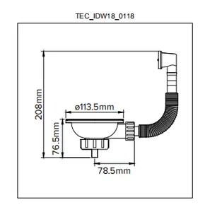 AVONFLOWバスケット廃棄物キッチンシンク廃棄物シンクドレンオーバーフローEN274キーマーク標準