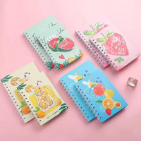 Cuaderno Creativo con Espiral de Frutas de Dibujos Animados, Hojas Sueltas A5, Personalizado, Portátil, 60 Hojas, Impresión Digital, Modelo ZX 460, para Estudiantes Escolares