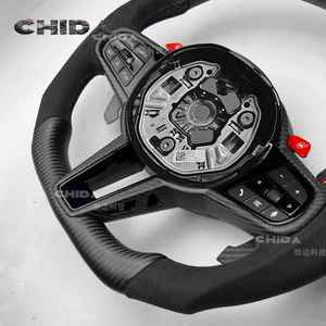 Adatto per BMW CS, Impugnatura in Fibra di Carbonio Opaca di Alta Qualità con LED e Rivestimento in Pelle Scamosciata, Compatibile con Serie G <span class=keywords><strong>G20</strong></span> <span class=keywords><strong>G30</strong></span> e Serie F F18 F30 F18 F22 - Product Image 3