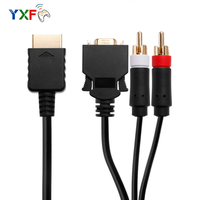 Hochwertiges HDTV D-Video D-Terminal AV-Kabel für Sony PlayStation PS2 für PS3 VGA-Kabel