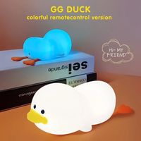 Dou Dou Duck Cadeau pour enfants veilleuse douce soin des yeux chronométrage automatique USB charge clap lampe en silicone