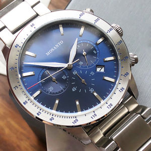 นาฬิกาผู้ชายโครโนกราฟที่ทันสมัยและลำลองมัลติฟังก์ชั่นกันน้ำ <span class=keywords><strong>50M</strong></span> สายเหล็กนาฬิกาข้อมือควอตซ์ AR11241 - Product Image 2