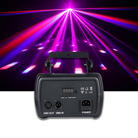 MINGLANG – lumières de scène LED stroboscopiques papillon, faisceau laser RGBW à sept couleurs, télécommande DMX512, lumières activées par le son/automatiquement