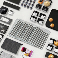 Emballage alimentaire personnalisé avec logo, pour pizzas, frites, tacos, hamburgers, en papier kraft rose à carreaux, résistant à la graisse, en PE numérique