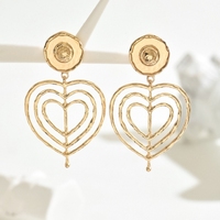 Ohrringe - Damen Herzförmige Geometrische Mehrschichtige Hochwertige Design-Ohrstecker - Vielseitiges Ohr-Accessoire