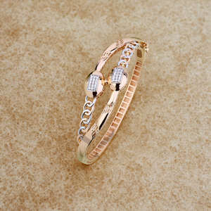 Bracelet de luxe en or et diamants pour femmes, bijoux fins, élégant, cadeau d'anniversaire de mariage - Product Image 2