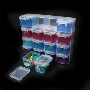 29626 tiroir <span class=keywords><strong>de</strong></span> rangement en plastique Rectangle 16 pièces petites boîtes empilables détachables <span class=keywords><strong>organisateur</strong></span> <span class=keywords><strong>de</strong></span> <span class=keywords><strong>bureau</strong></span> écologique moulé par injection - Product Image 3
