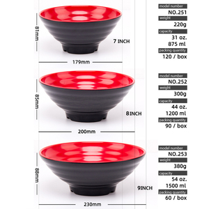 Bol en mélamine indestructible au design moderne de couleur bol à nouilles <span class=keywords><strong>Lamian</strong></span> en plastique personnalisé allant au lave-vaisselle saladier - Product Image 2