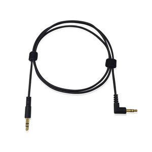 Câble audio stéréo en gros, fin, 3,5 mm, à angle droit, gaine en PVC, 0,9 m, mâle-mâle, plaqué or, cuivre pur sans oxygène 99,99 %, 30 AWG - Product Image 1
