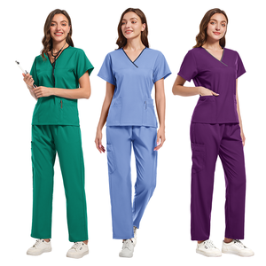 Uniformes de gommage médicaux Offre Spéciale femmes gommage accessoires d'infirmière ensembles d'uniformes pour l'hôpital soins infirmiers Polyester OEM Service personnalisé - Product Image 1