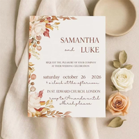 Invitations de mariage personnalisées, papier couché, impression numérique, reliure, plastification pour les organisateurs d'événements
