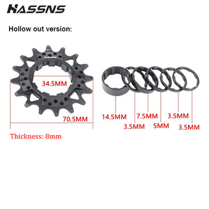 Kit de conversión de volante de una sola velocidad BMX/<span class=keywords><strong>MTB</strong></span> Cassette de aluminio HG 13T-22T 8-11Speed Freewheel Cog Spacer Lock Ring - Product Image 4
