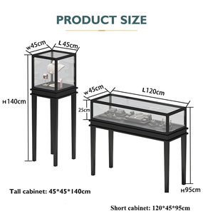 Bán hàng nóng vật liệu tùy chỉnh kính trang sức hiển thị trường hợp dọc đồ trang sức tốt hiển thị tủ trưng bày cho cửa hàng trang sức vàng - Product Image 5