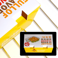 Boîtes d'emballage imprimées personnalisées pour snacks fast-food Emballage jetable de frites Conteneur de poulet frit Boîte à lunch à emporter Oem