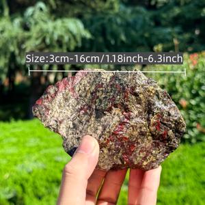 Piedra Natural de Sangre de Dragón, Jaspe Dragón en Bruto, Cristal Curativo, Espécimen Mineral para Joyería, Decoración del Hogar, Venta al por Mayor - Product Image 4