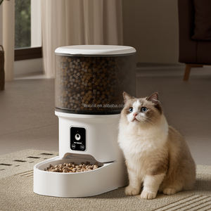 Pengumpan Makanan Hewan Peliharaan Otomatis <span class=keywords><strong>2026</strong></span> untuk Kucing dan Anjing Hadiah Tahun Baru dengan Mangkuk Baja Tahan Karat Bentuk Bulat Sumber Daya Pengisian - Product Image 3